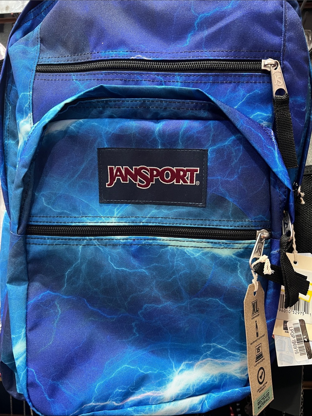 Jansport Electric Blue Storm Print Backpack